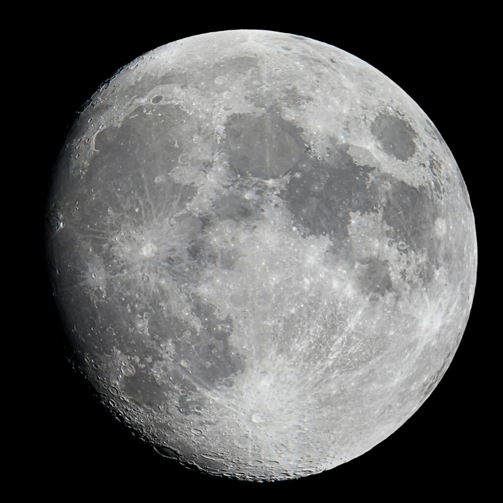 Half Moon Background, Gibbous moon Earth's natural satellite.